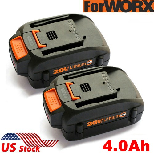 2pack For WORX 20V MAX Extend Lithium Battery 20 Volt WA3520 WA3525 WA3575 WG155