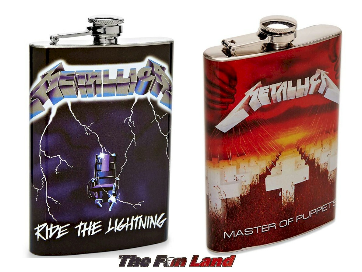 New Metallica Master of Puppets Ride The Lightning 8 oz. Stainless Steel Flask