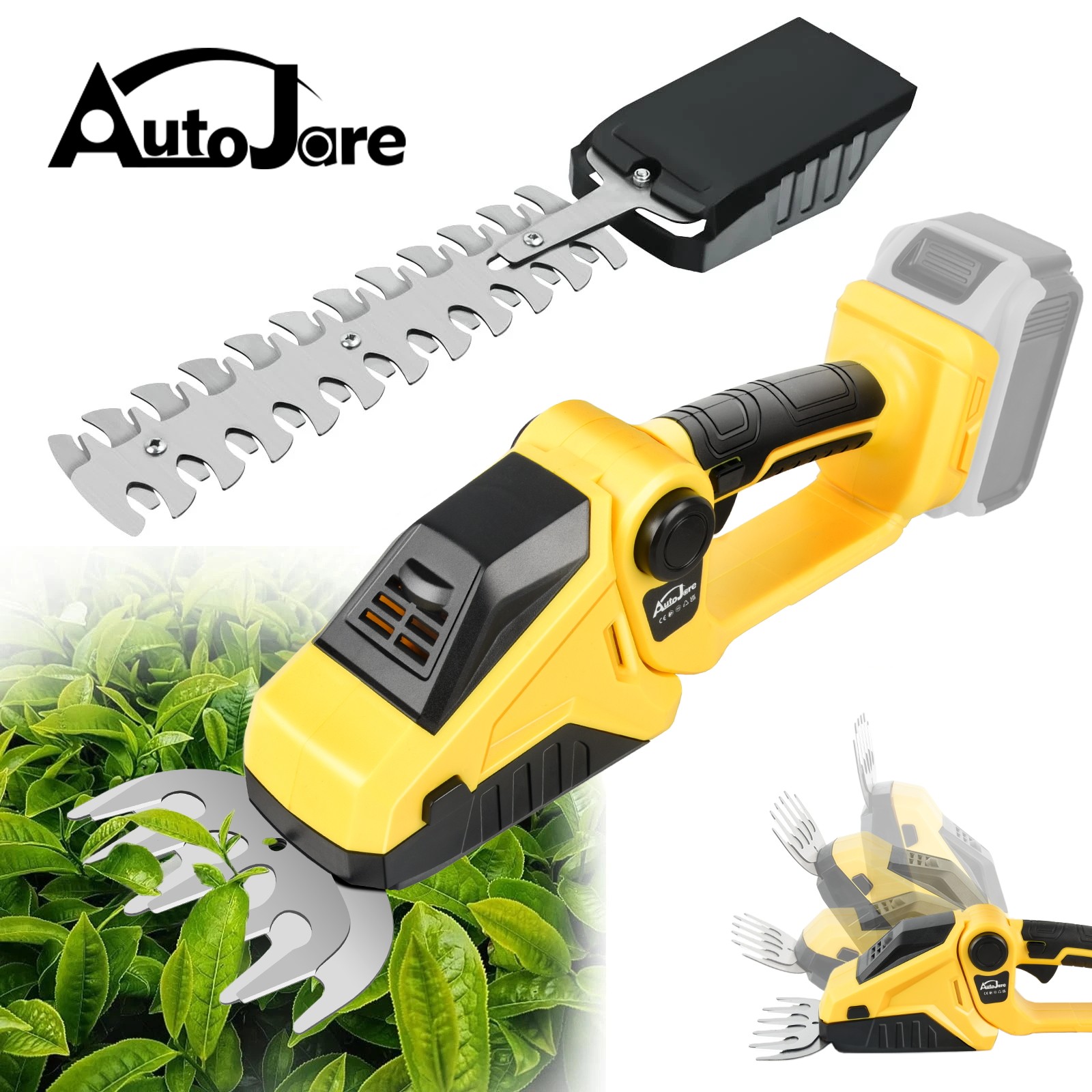 2-in-1 Cordless Hedge Shrubbery Trimmer Grass Shear For DeWALT 20V MAX Battery