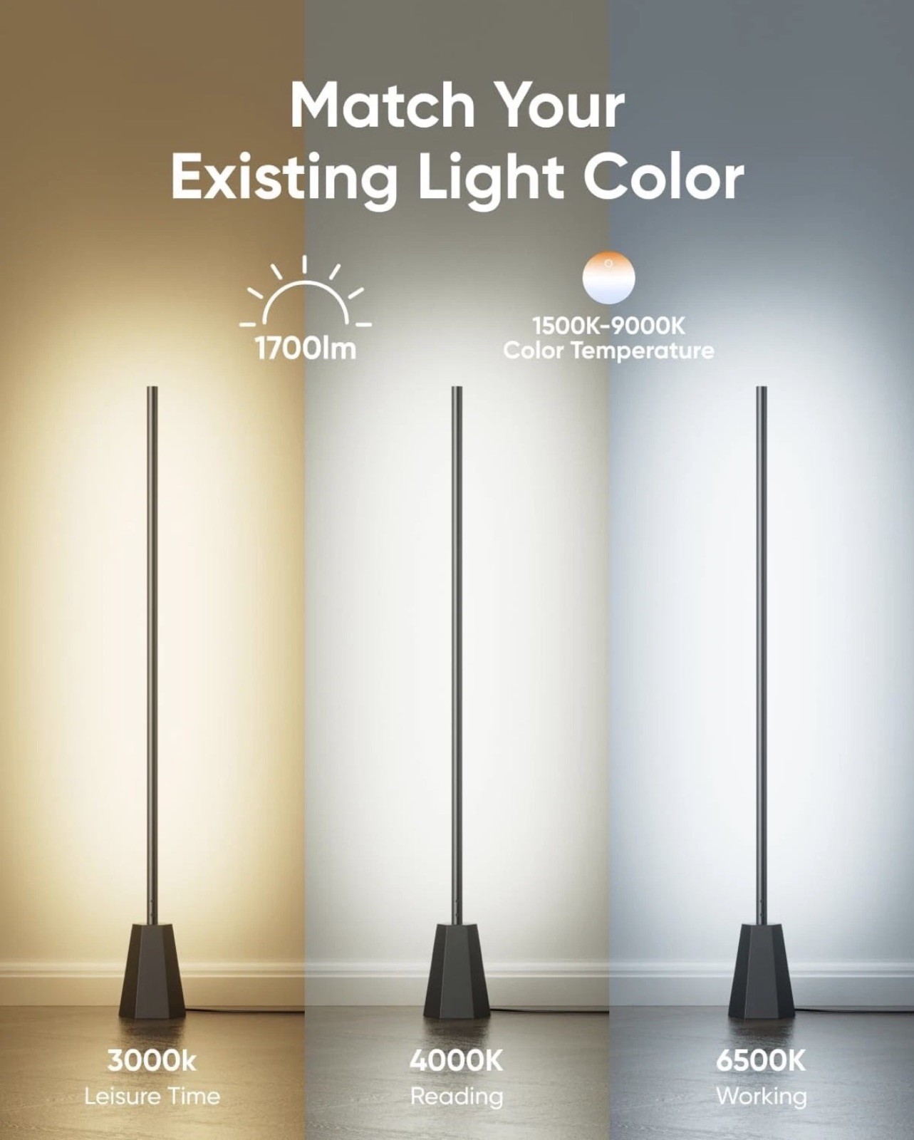 Indoor Floor Lamp E10 Smart FLoor Lamp Living Room Light Christmas Gift