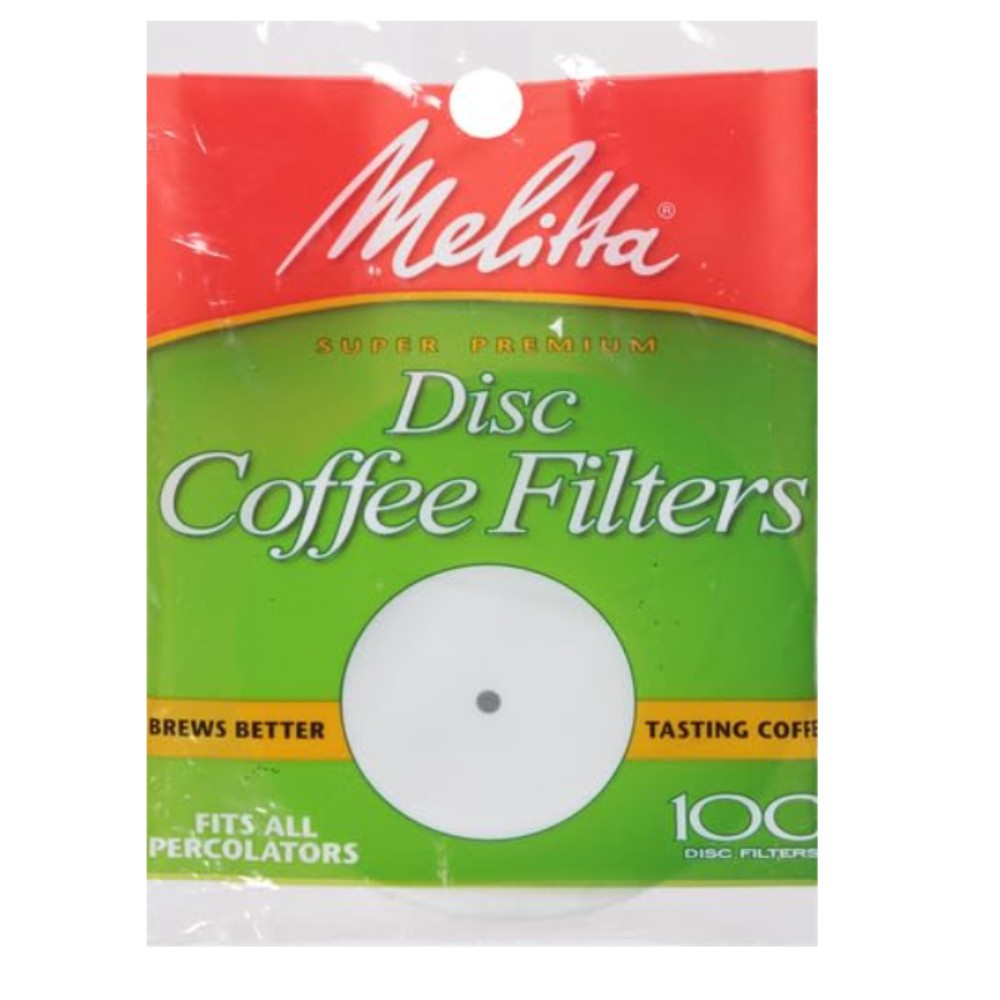 Melitta 628354 White Disc Coffee Filters 3.5 in.