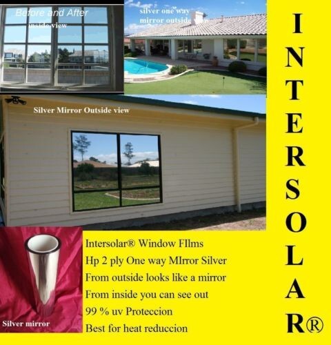 Silver Black one way mirror 5% Window Tint Film Auto Residential Intersolar®