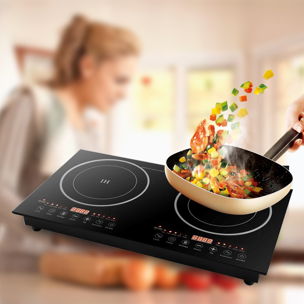 2400W Portable Induction Cooktop Countertop Dual Cooker Burner Stove Hot Plate