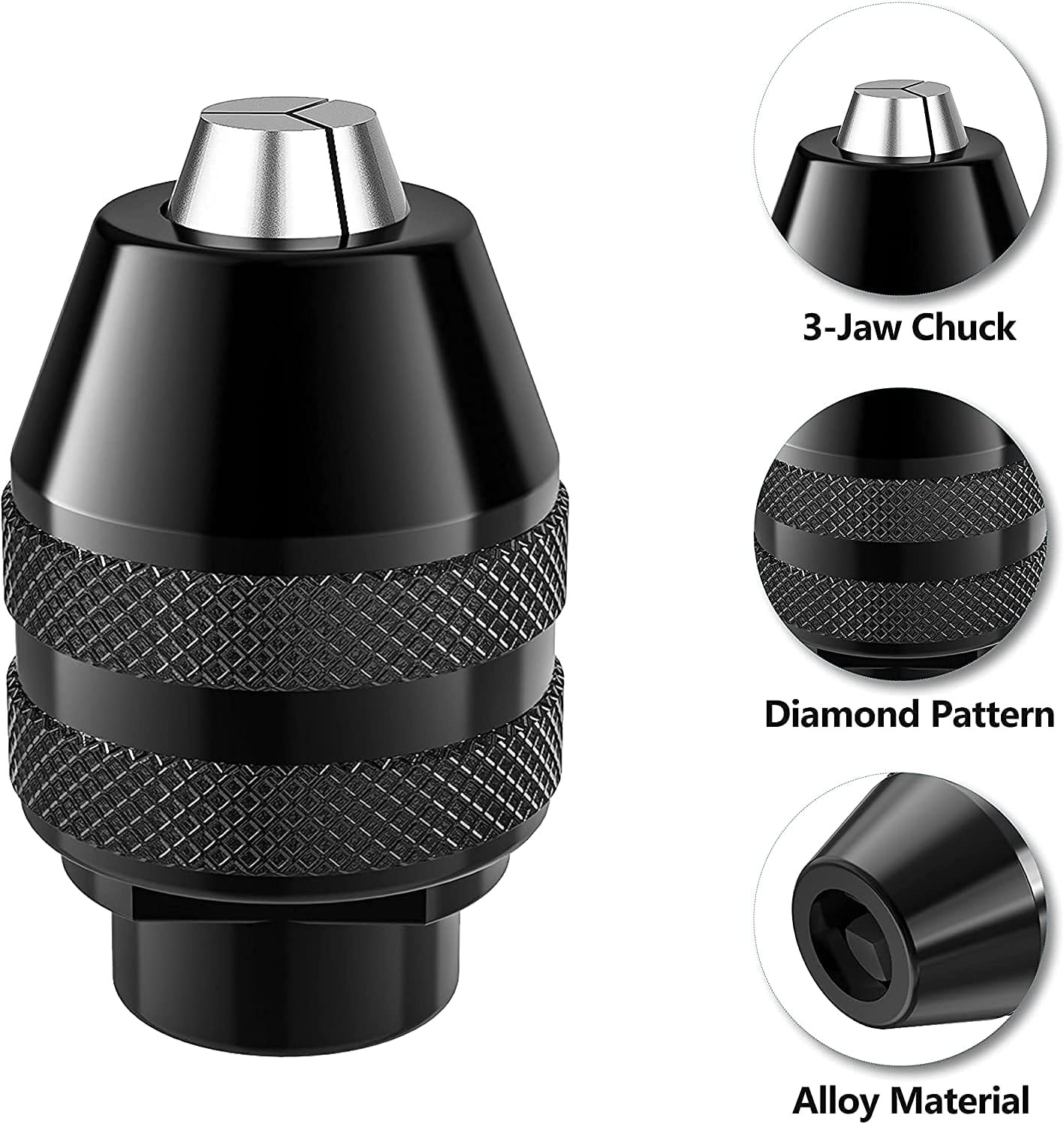 2 Pack Keyless Drill Chuck for Dremel 4486 Rotary Tools 400 300 200 780 770 750
