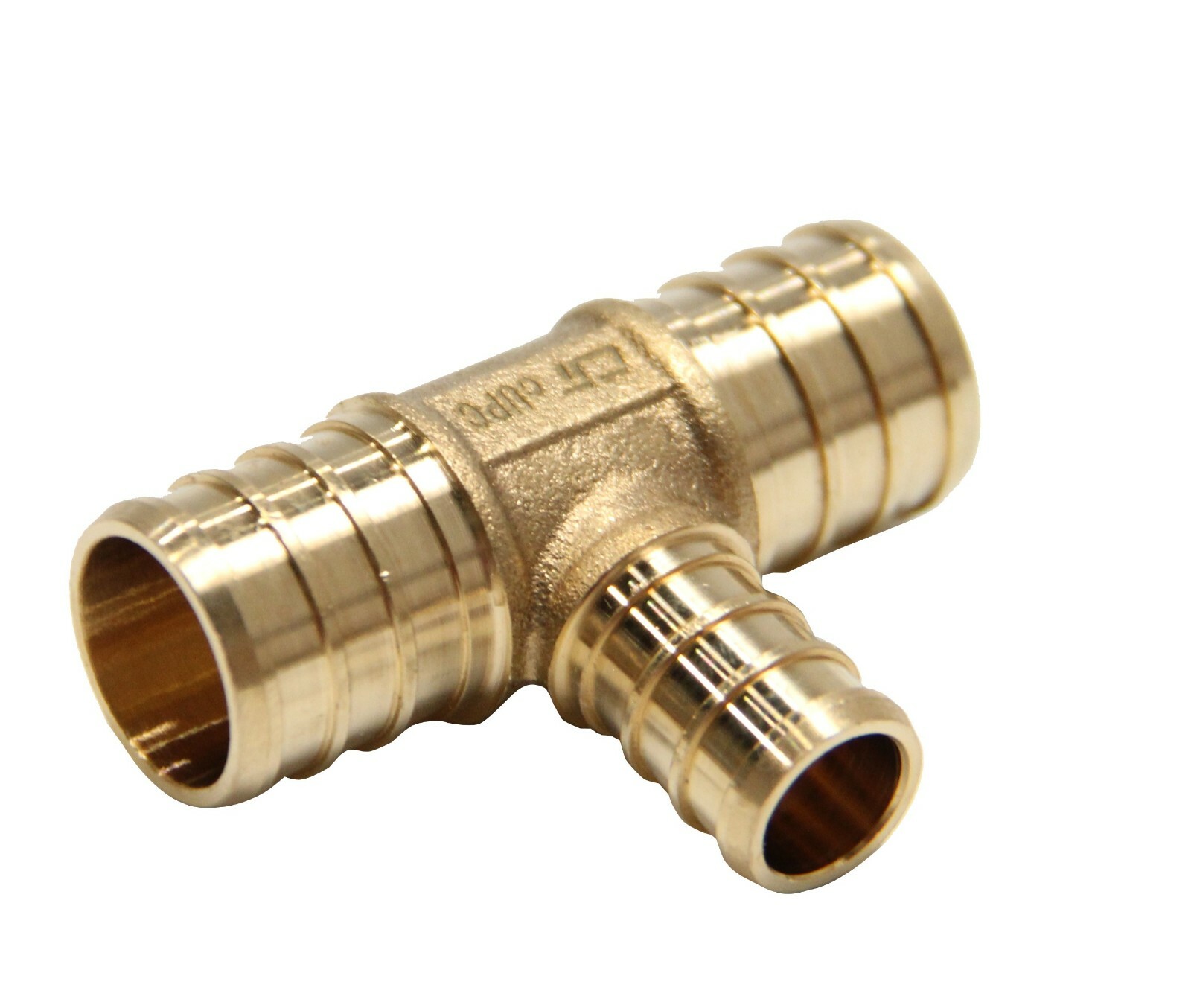 EFIELD 10PCS 3/4″ x 3/4″ x 1/2″ PEX TEE BRASS BARB CRIMP FITTINGS. LEAD FREE
