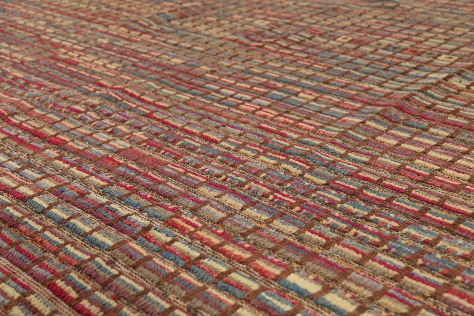 Checkered Moroccan Modern Area Rug 8×10 Hand-knotted Wool Oriental for Any Room