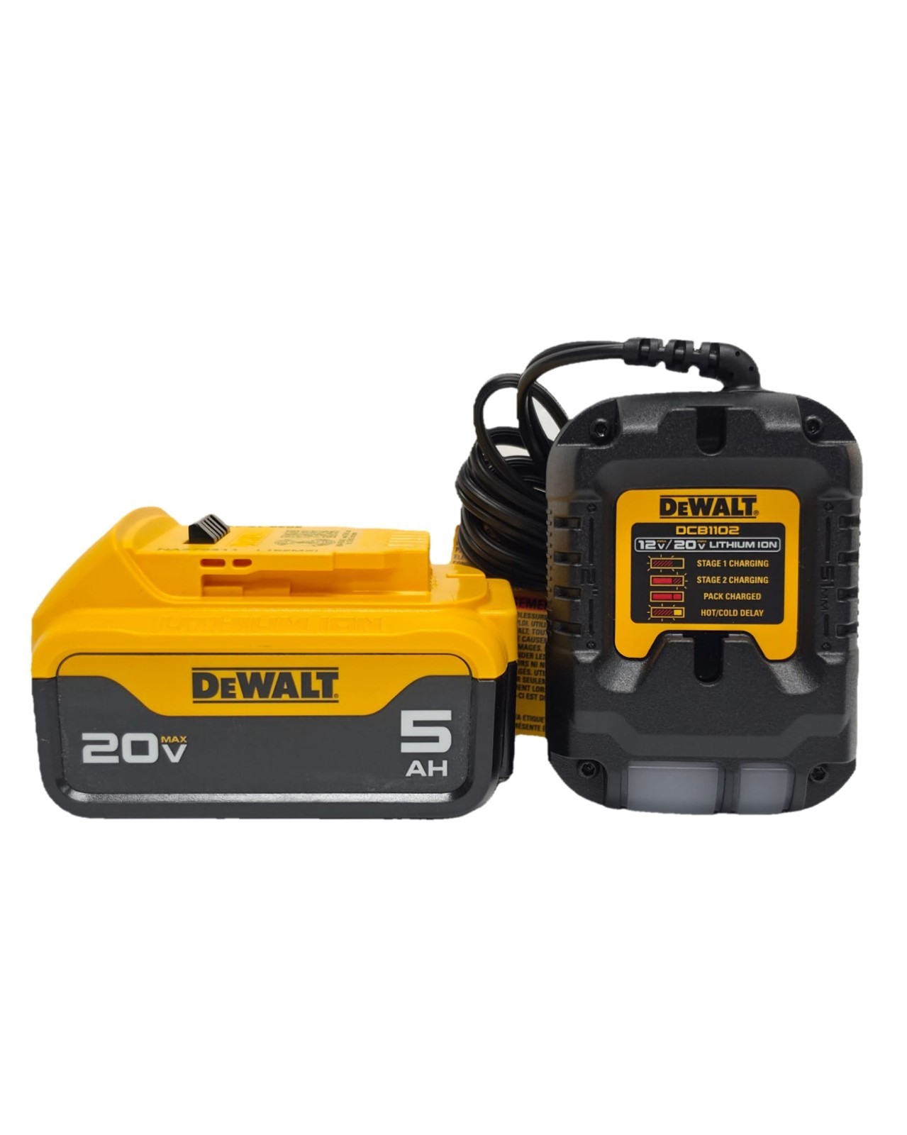 Dewalt 20V 5Ah Battery & Charger KIT (DCB205 W/ DCB1102)