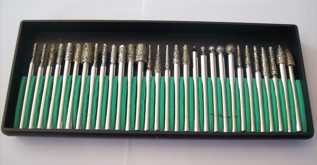 30pc DIAMOND BURR BIT SET TOOL 40 GRIT