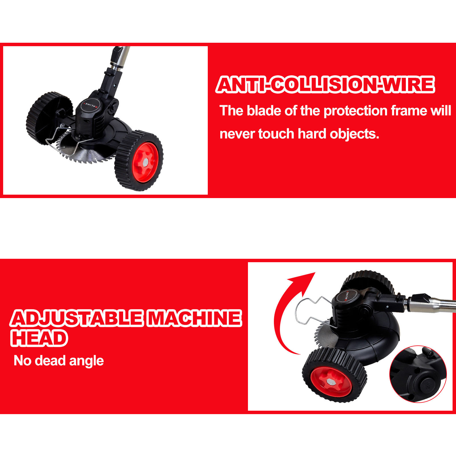 Electric Cordless Grass String Trimmer Lawn Edger Weed Wacker Cutter + 2 Battery