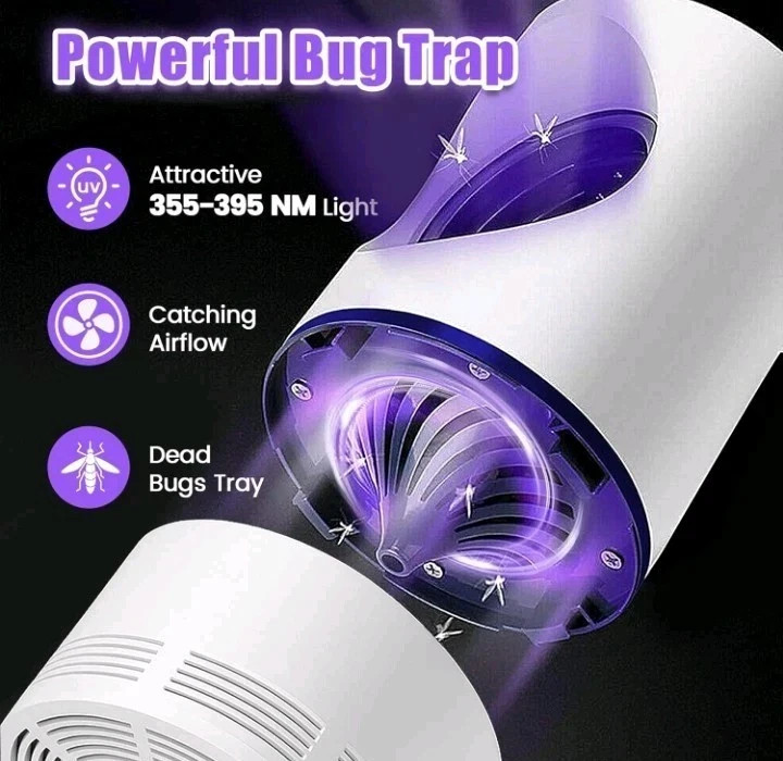 2 Pack Electric Mosquito Killer Lamp USB LED Bug Zapper Fly Trap Indoor