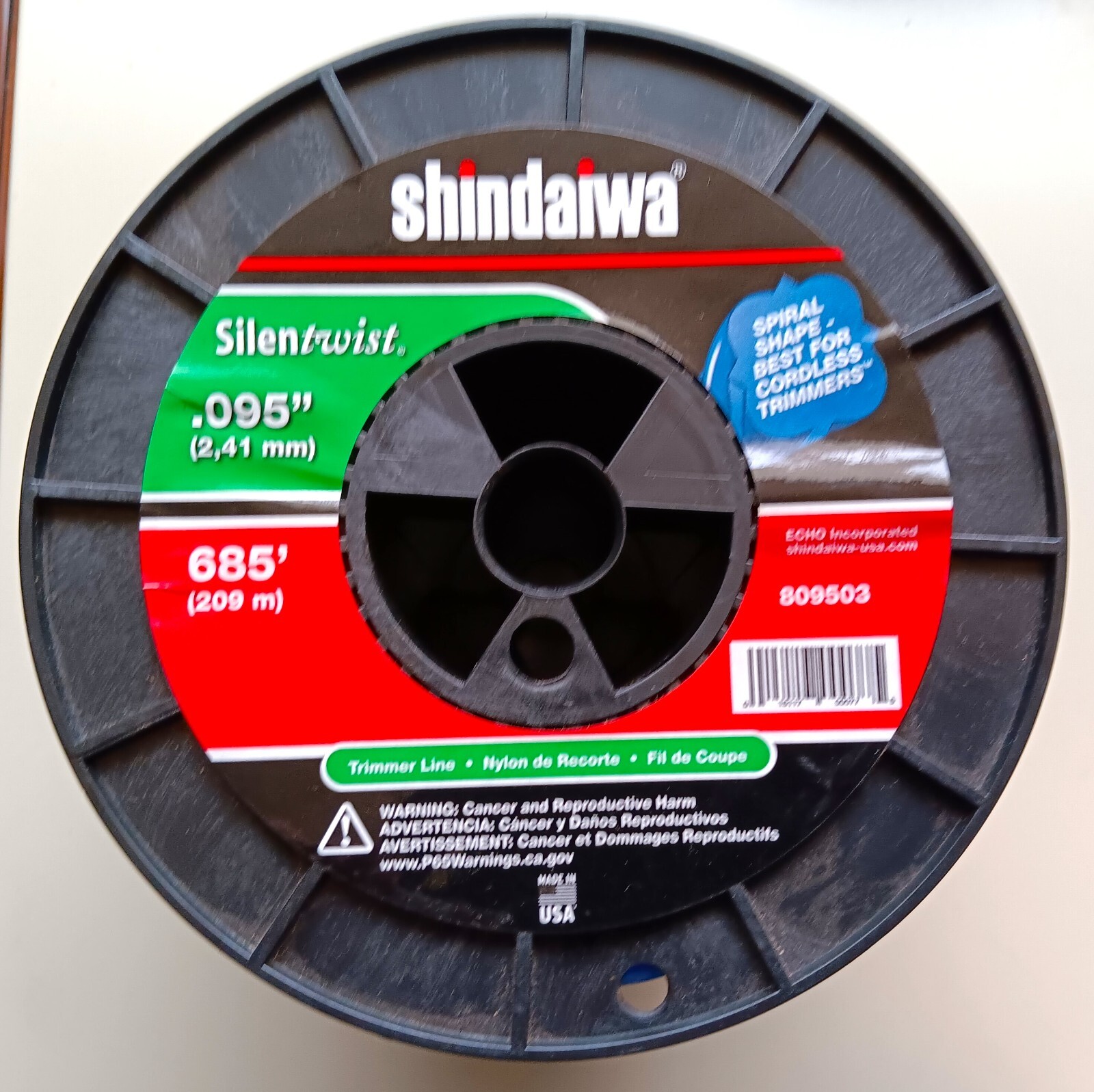 SHINDAIWA SILENT TWIST .095, 3LB TRIMMER LINE 809503