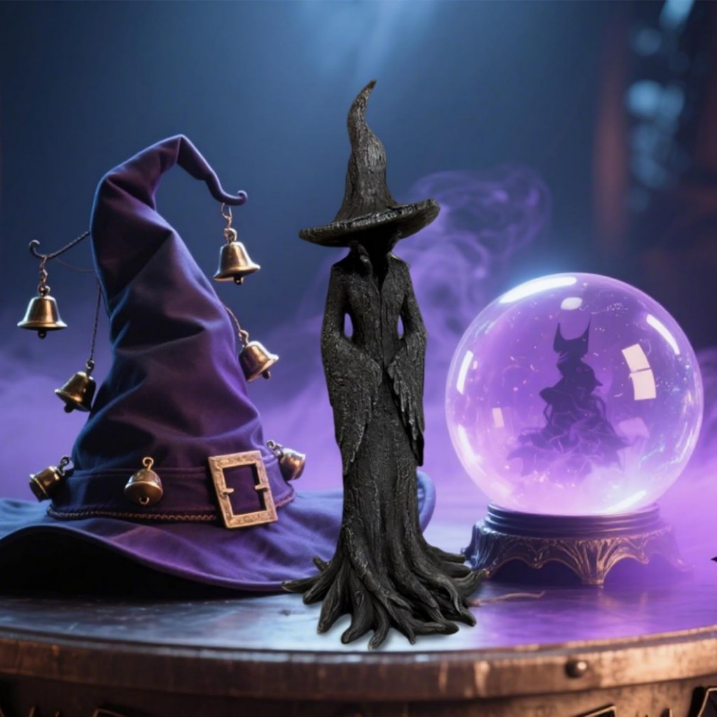 1 Pack Cracker Barrel Tree Witch Statue 2025 30 cm Halloween Decor – New in Box