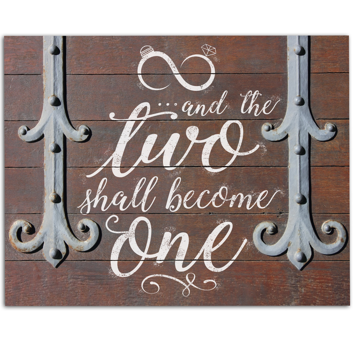 And The Two Shall Become One – 11×14 Unframed Art Print – Great Wedding Gift