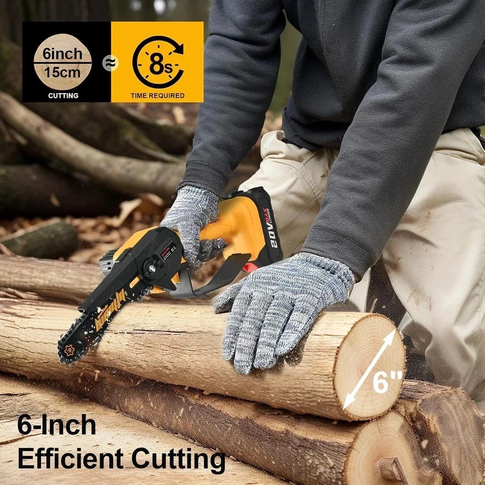 “Cordless Chainsaw for DeWALT 20V Max Battery 6-Inch Hand-held Mini Pruning Saw