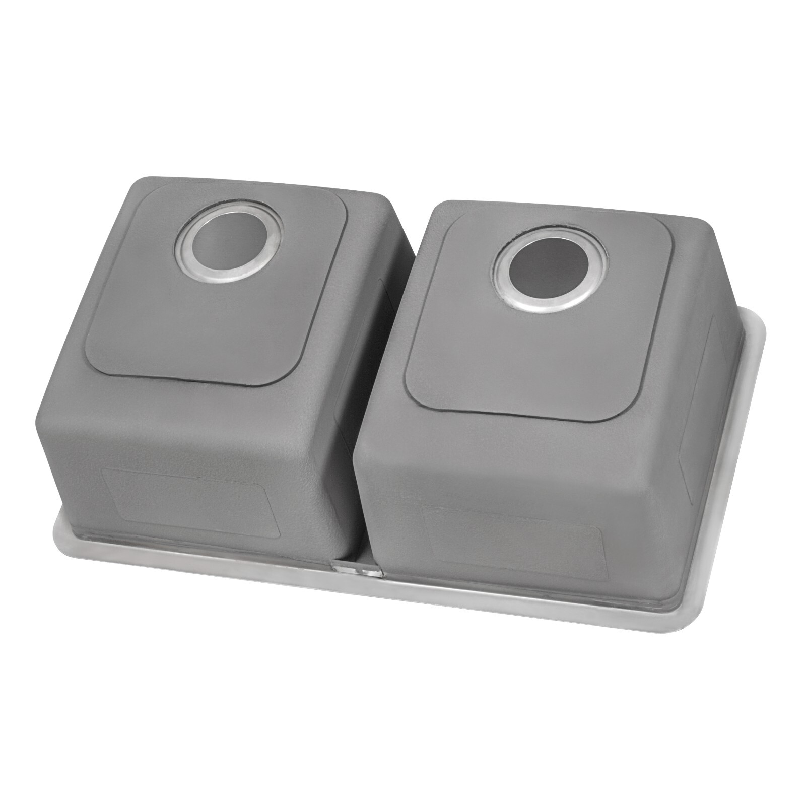 Ruvati 31-inch Undermount 50/50 Double Bowl 16 Gauge Kitchen Sink-RVM5099