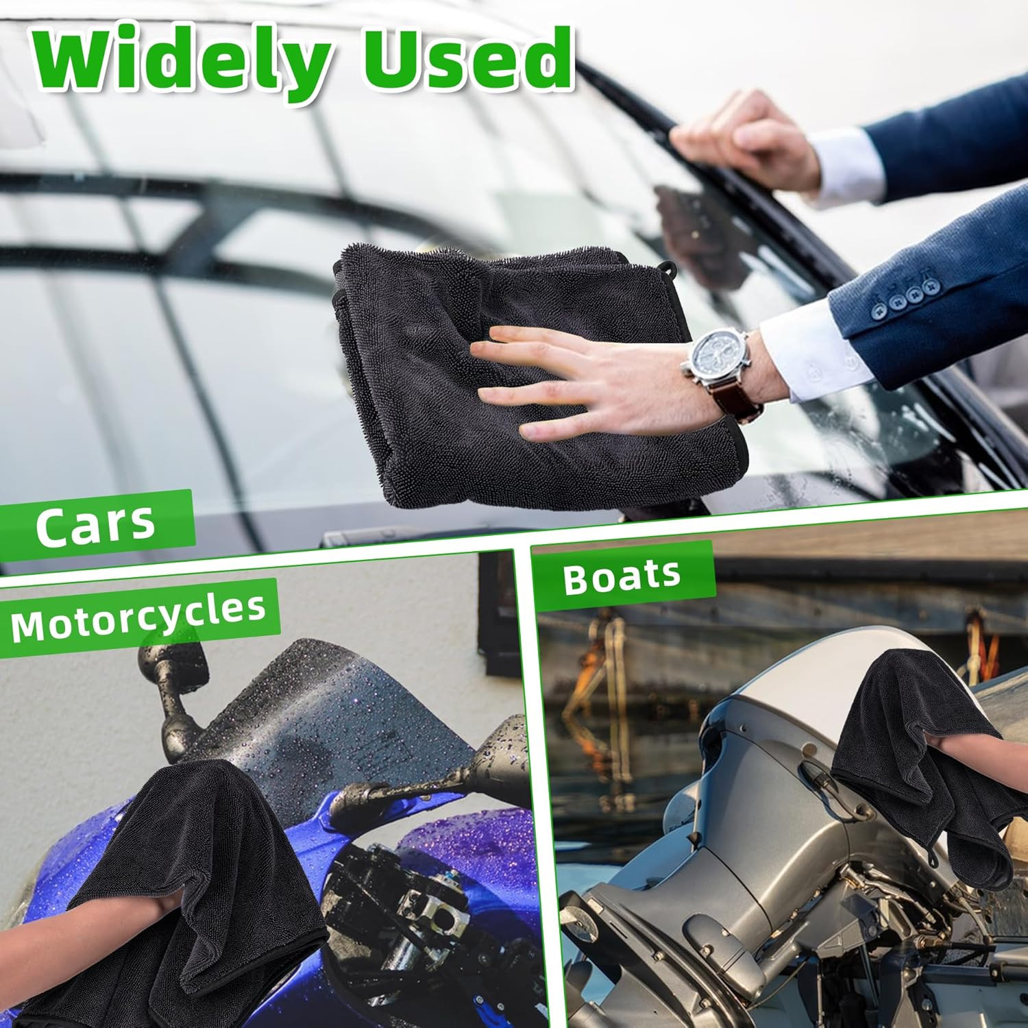 Large Microfiber Car Drying Towel, Ultra Absorbent Microfiber Cleaning Cloth for