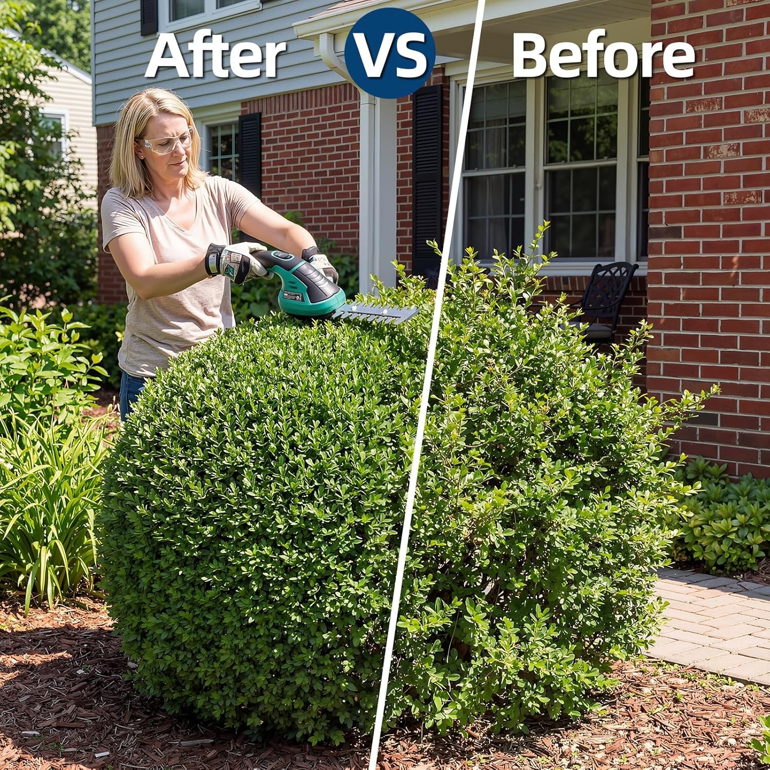 Cordless Hedge Trimmer Grass Shear Garden 2 in 1 Handheld Electric Grass Shears