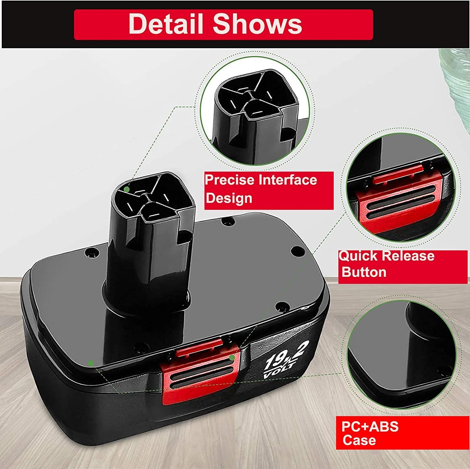 2Pack for Craftsman 19.2 Volt 11375 Battery C3 DieHard 130279005 11376 / Charger