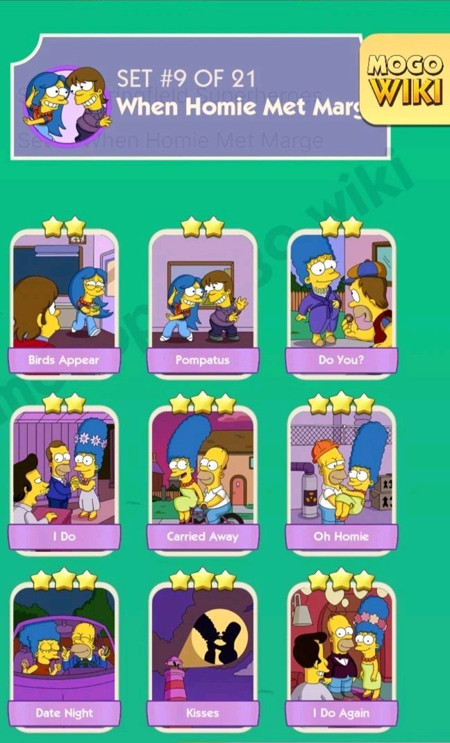 Mono..ly Sticker Go All 1-2-3-4-5-6 Star Very Low price(0.99) The Simpsons Album