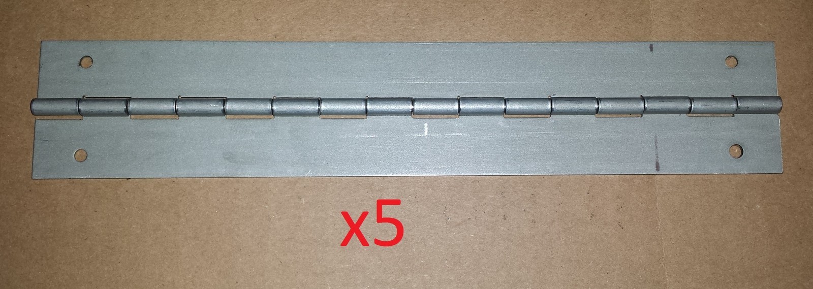 5 pc .040 Electro Galvanized Piano Hinge 8 x 1-1/2 HOLES Door/Craft Continuous