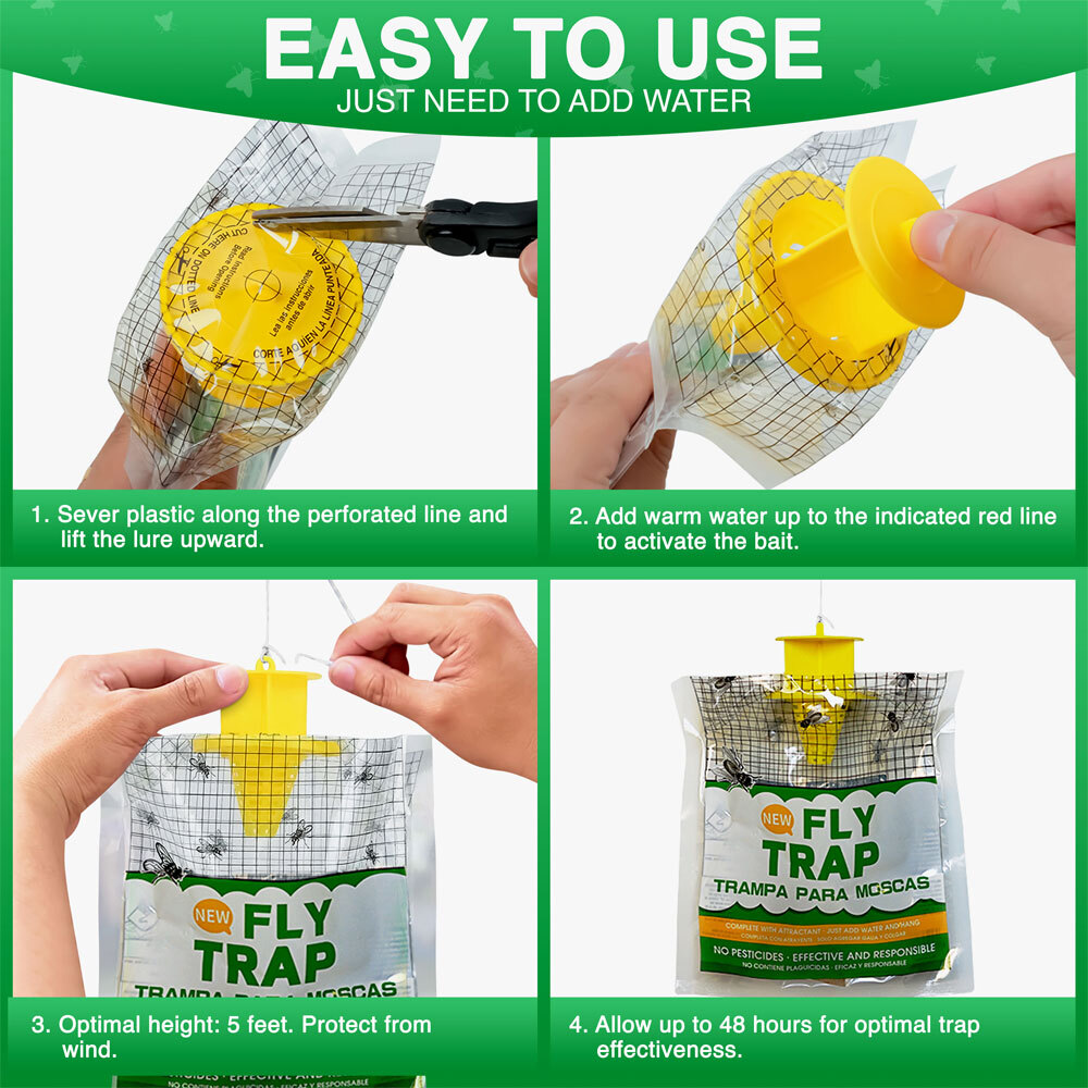 outdoor disposable fly traps to keep outdoor ranches free from annoying fly