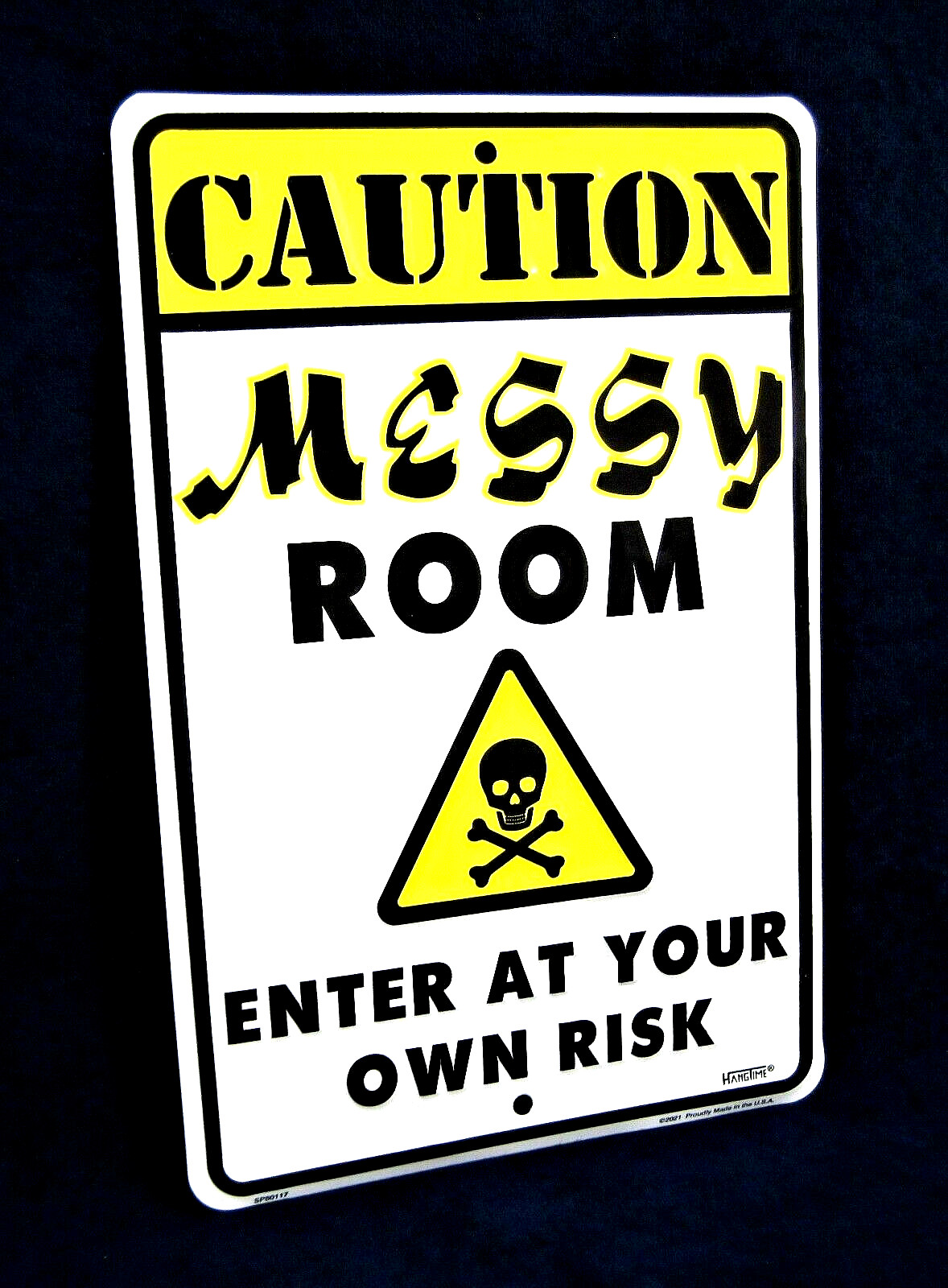 MESSY ROOM -*US MADE* Embossed Sign -Teen Bedroom Man Cave Garage Bar Wall Décor