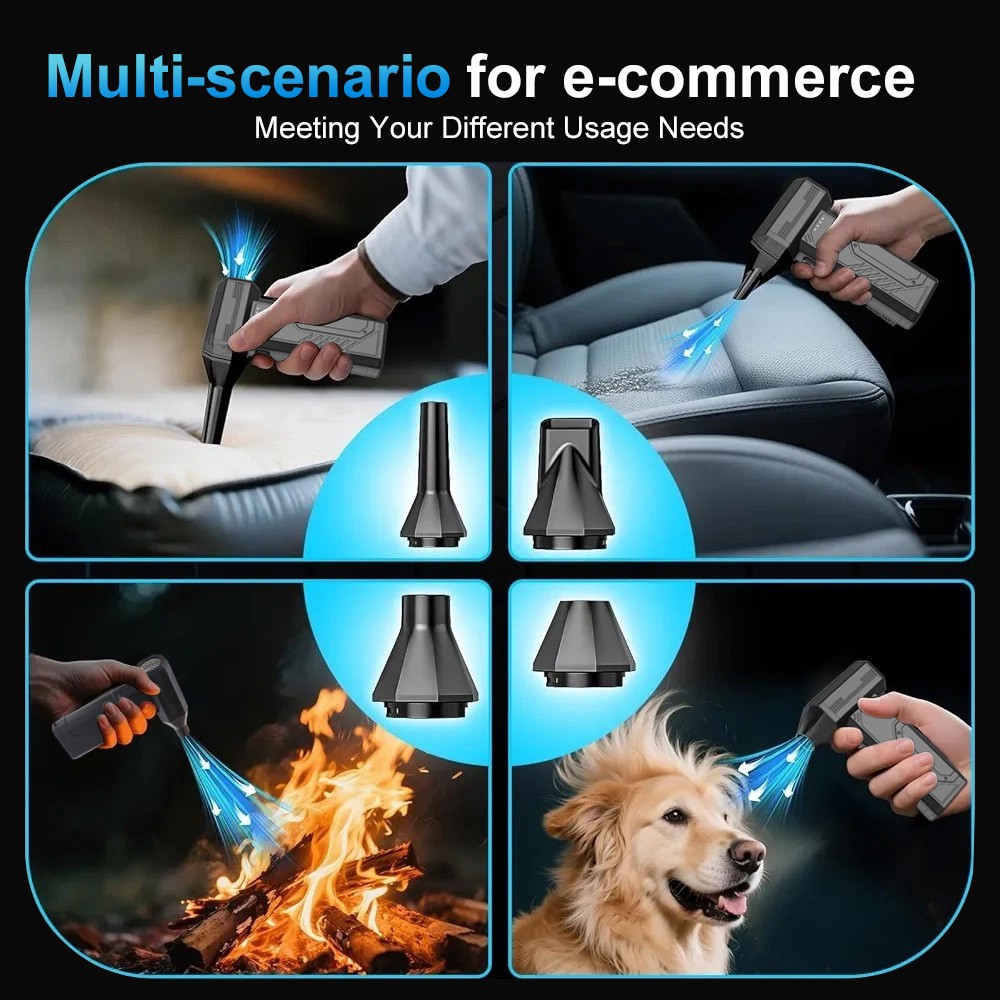Electric Air Duster Cordless Mini Jet snow Blower Portable Turbo Fan