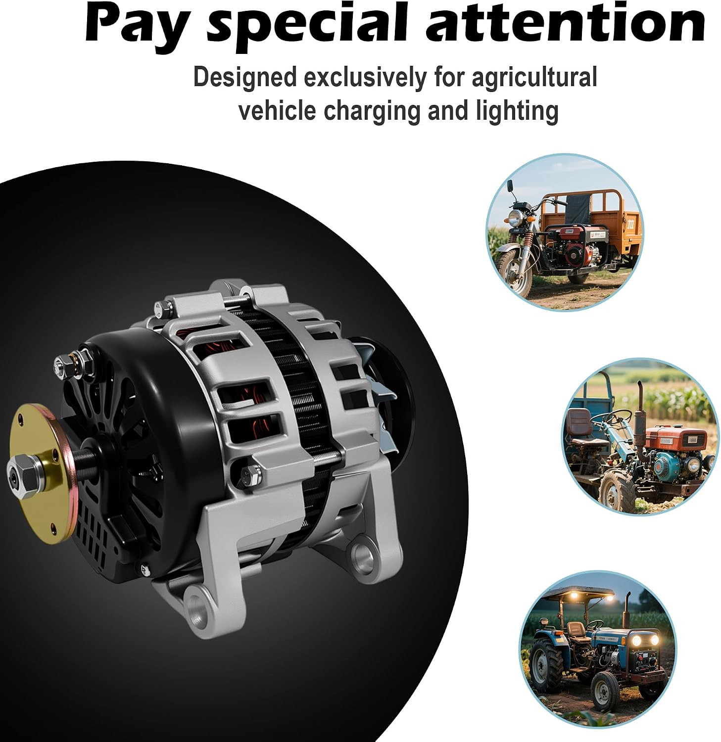 2000W Permanent Magnet Generator, 4000RPM 12V Low Rpm Alternator, Two Wheel Perm