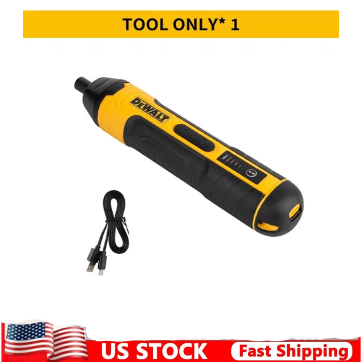 New DEWALT Cordless Electric Screwdriver 1300mAh USB Rechargeable Free Shipping