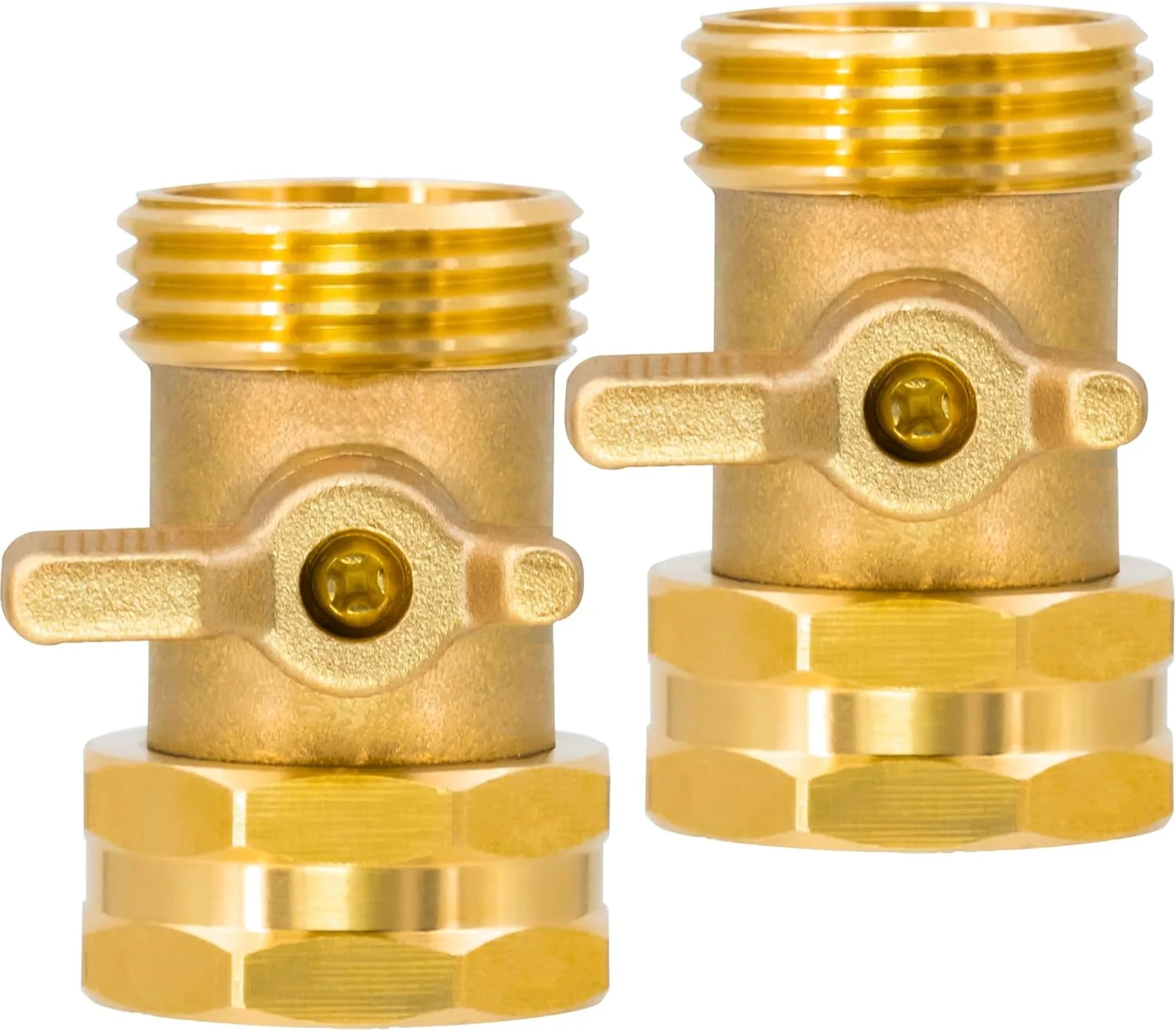 Garden Hose Shut Off Valve, 3/4 Inch Solid Brass Water Hose Shut Off Valve with