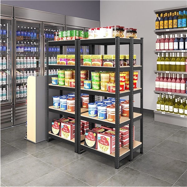 5-Tier Heavy Duty Metal Shelving Unit Garage Shelves Utility Rack Adjustable