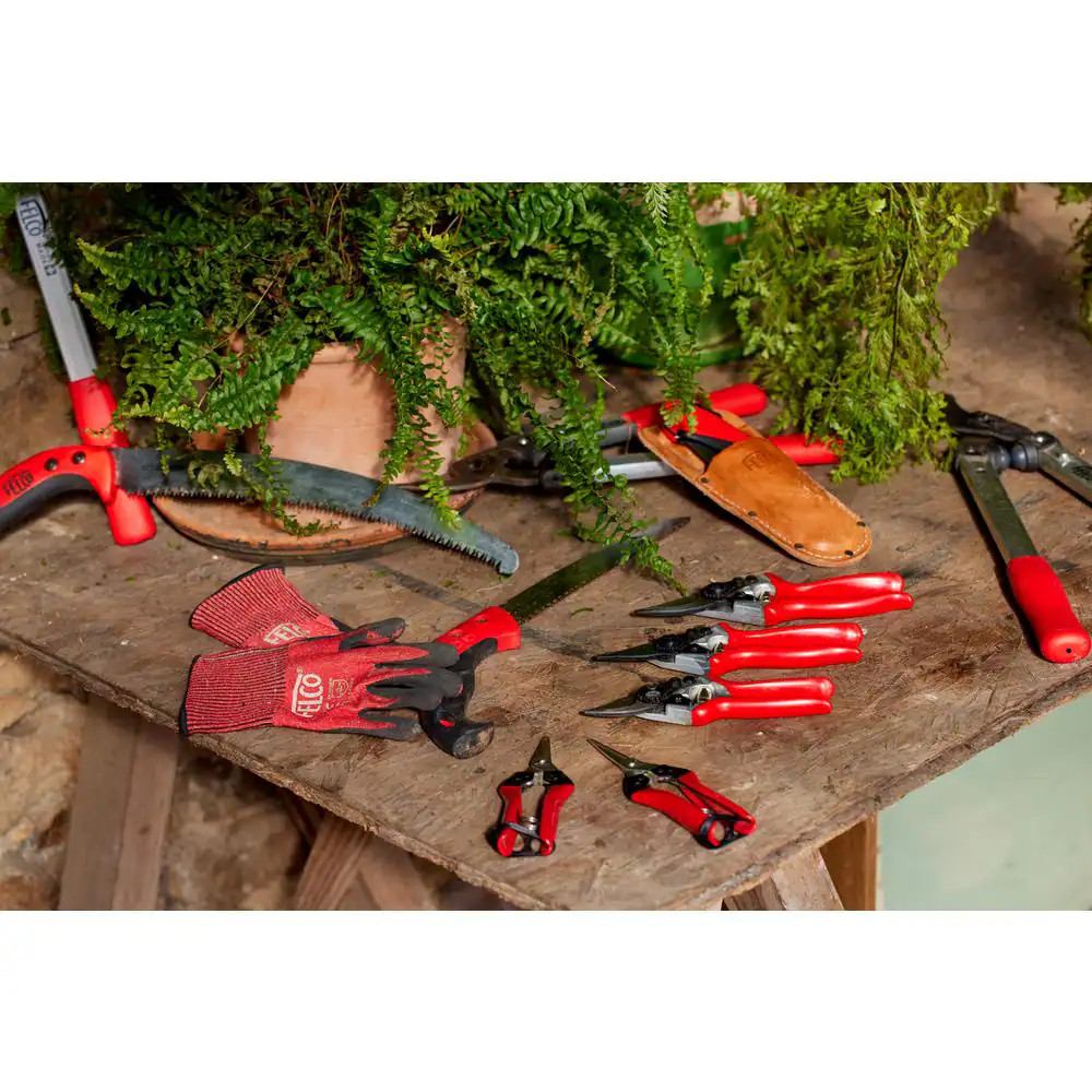 F322 7.5 In. Snip Pruning Shears with Bumpers, High Carbon Steel Blade with Coat