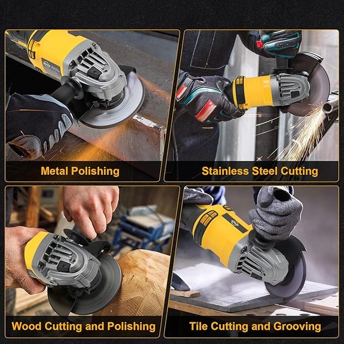 Cordless Angle Grinder Compatible Dewalt 20V MAX Battery 4-1/2″ to 5″ Brushless