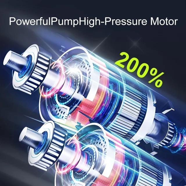 150 PSI Air Compressor Tire Inflator Fits Car Moto Bike Tires Air Pump Cordless