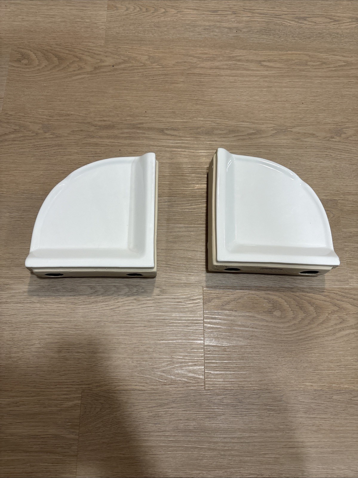 Bright White Ceramic Corner Shower Shelf Ledge 8.5 in Mexico