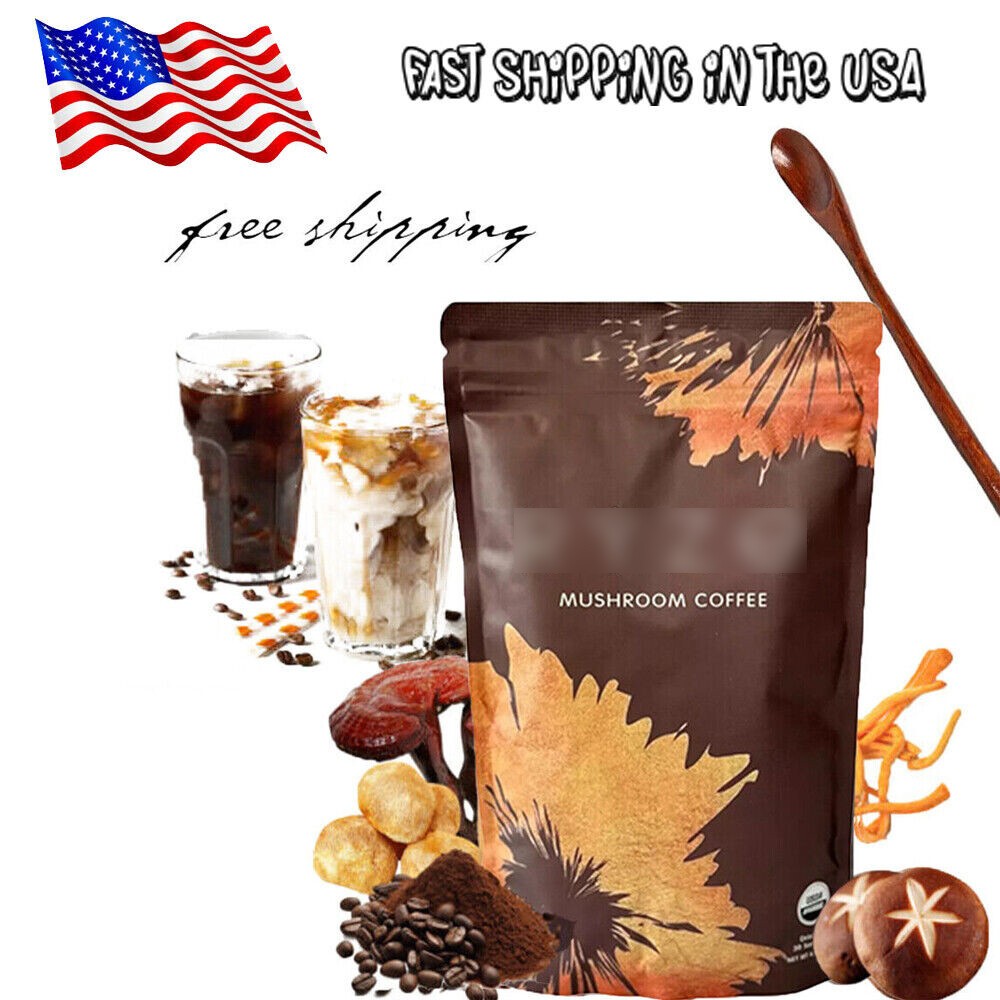 Upgrade Mushroom Coffee USDA Organic with 6 Adaptogenic Mushrooms 30 servings