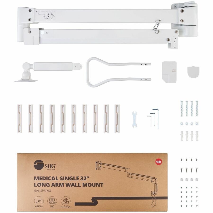 Siig CEMT5W11S1 Medical Grade 32″ Monitor Wall Mount White