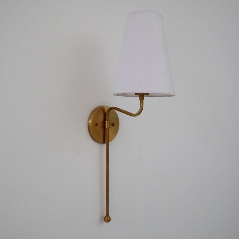 Glimmering Elegance Handcrafted Brushed Brass Wall Lamp Brilliance Bedroom Lamp