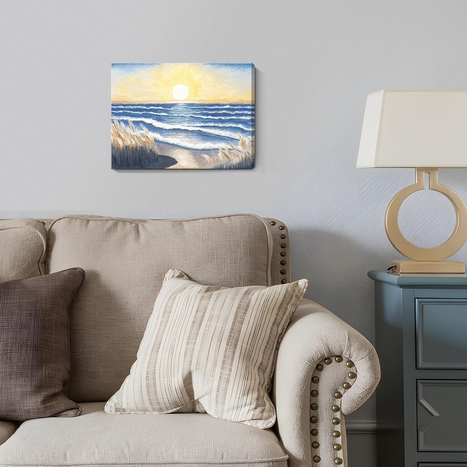 Stunning 12×16 Ocean Sunset Art Print – Waterproof Canvas for Any Room