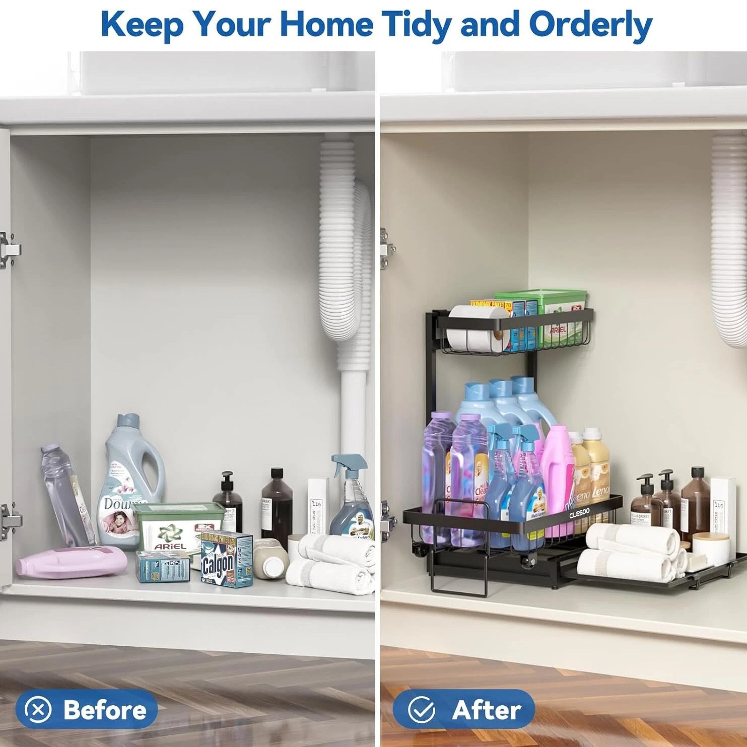 Stainless Steel Over Sink Dish Drying Rack 3 Tier Kitchen Organizer Shelf
