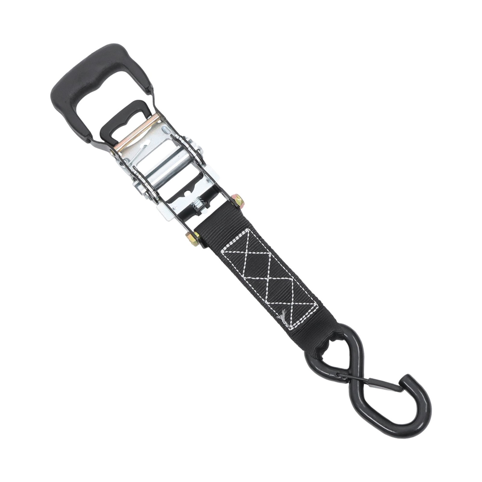 Ratchet Straps (4 Pack) – 5,208lbs Break Strength 1.6″x15′ Black Tie Down Straps
