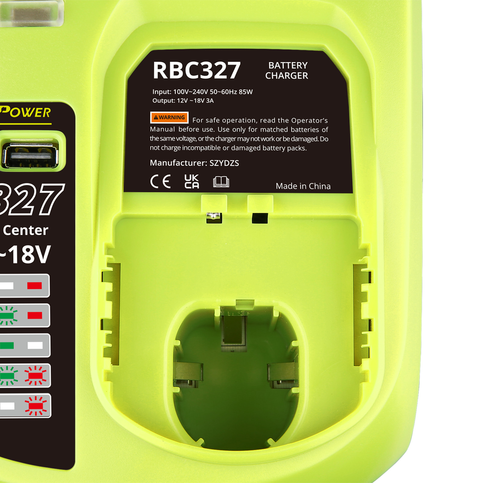 P117 Fast Charger For RYOBI For One+ Plus P108 18V High Capacity Lithium Battery