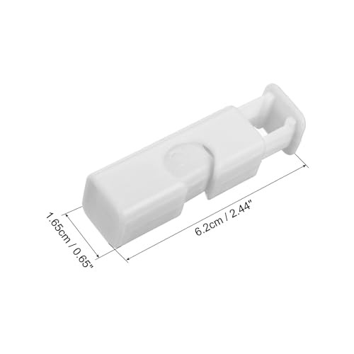 5-Pack Reusable ABS Plastic & Stainless Steel Spring Bread Bag Clips White