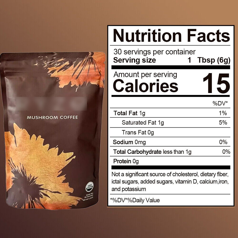 Upgrade Mushroom Coffee USDA Organic with 6 Adaptogenic Mushrooms 30 servings