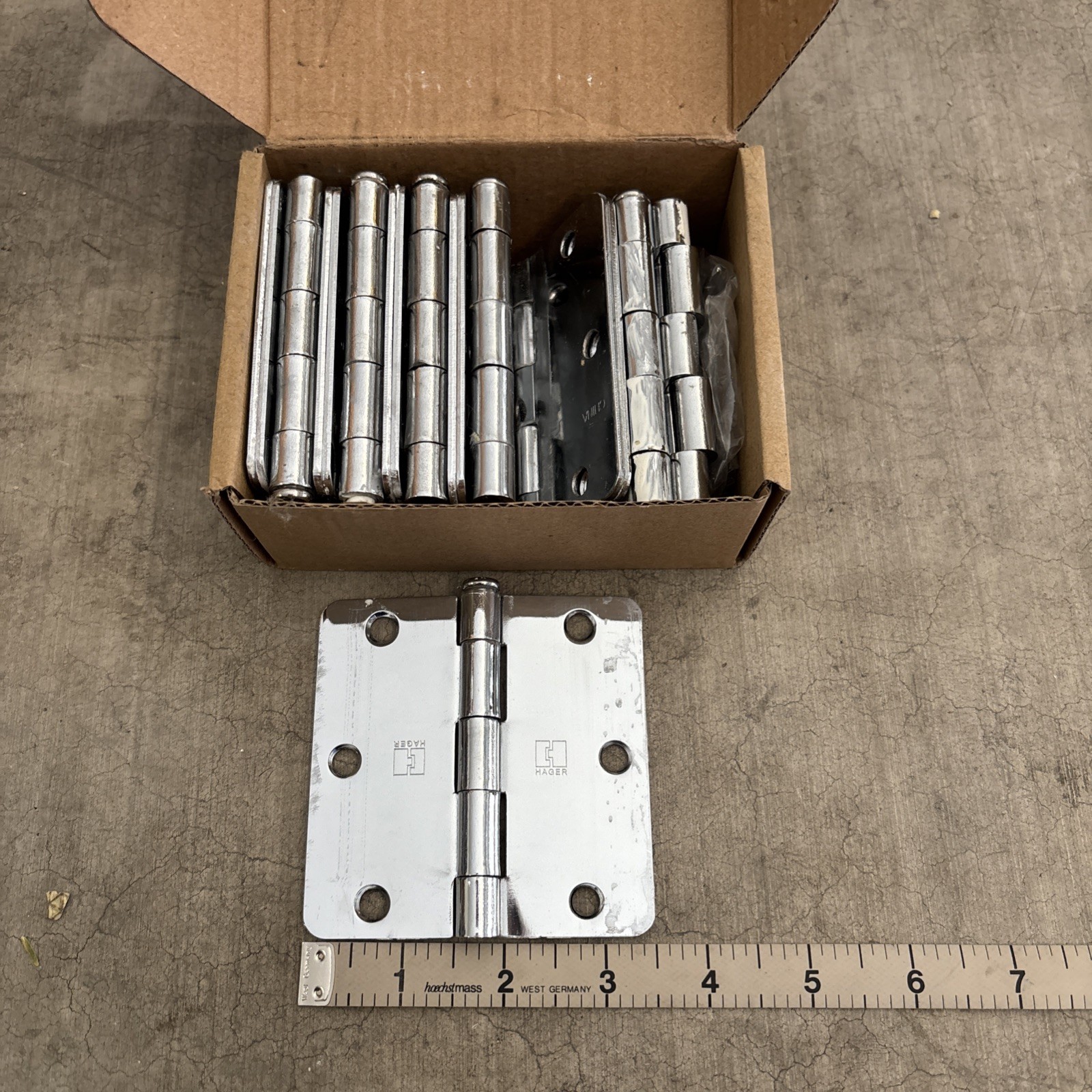 Hager|Door Hinges|Residential|3×3.5in|Heavy-duty stainless steel|Door|Lot 12