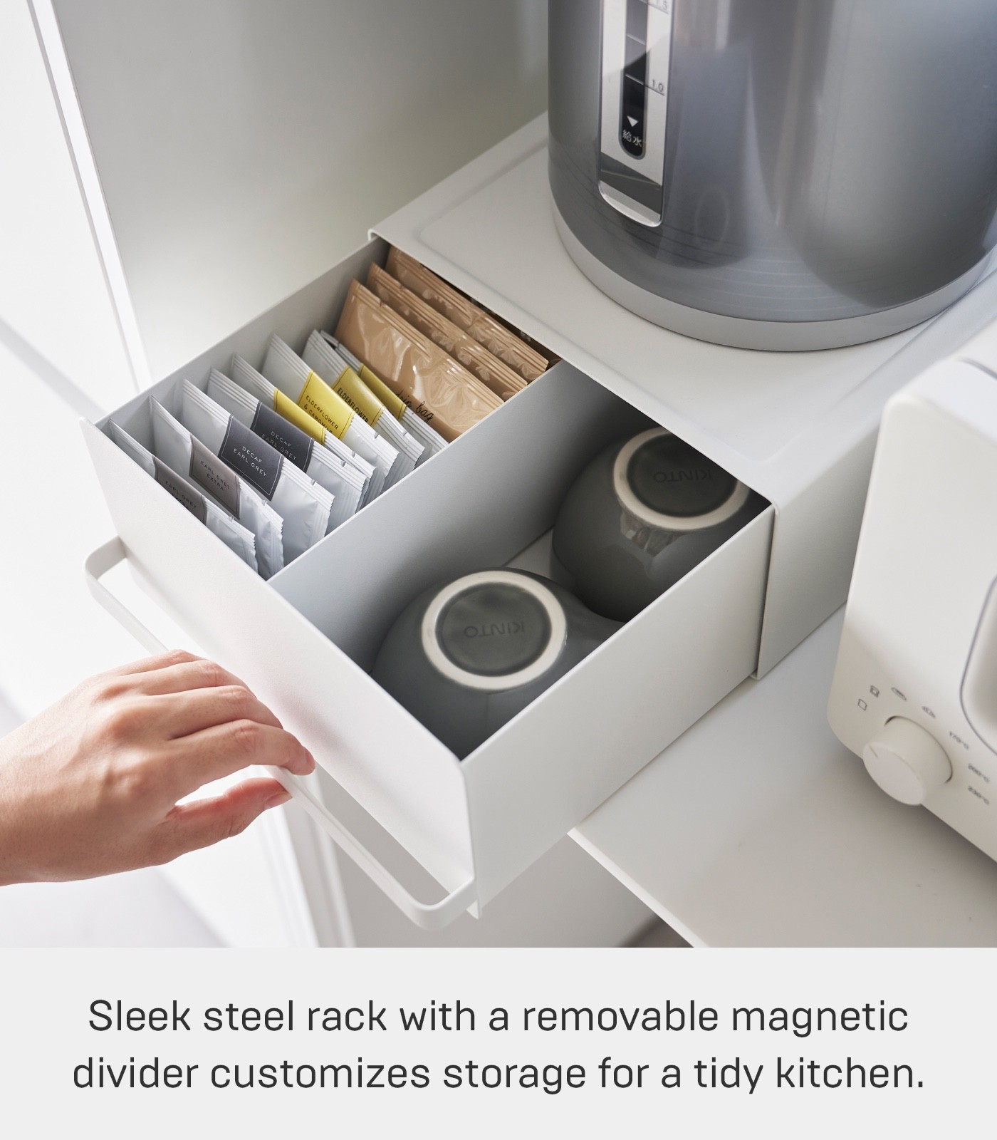 Yamazaki Home TOWER Kitchen Countertop Appliance Rack With Drawers – Space Save