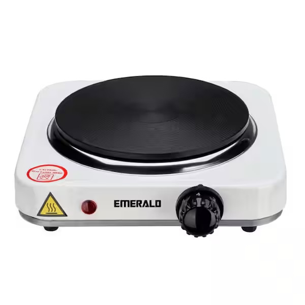 Single Burner 5.5″ White Electric Hot Plate Portable Compact Countertop