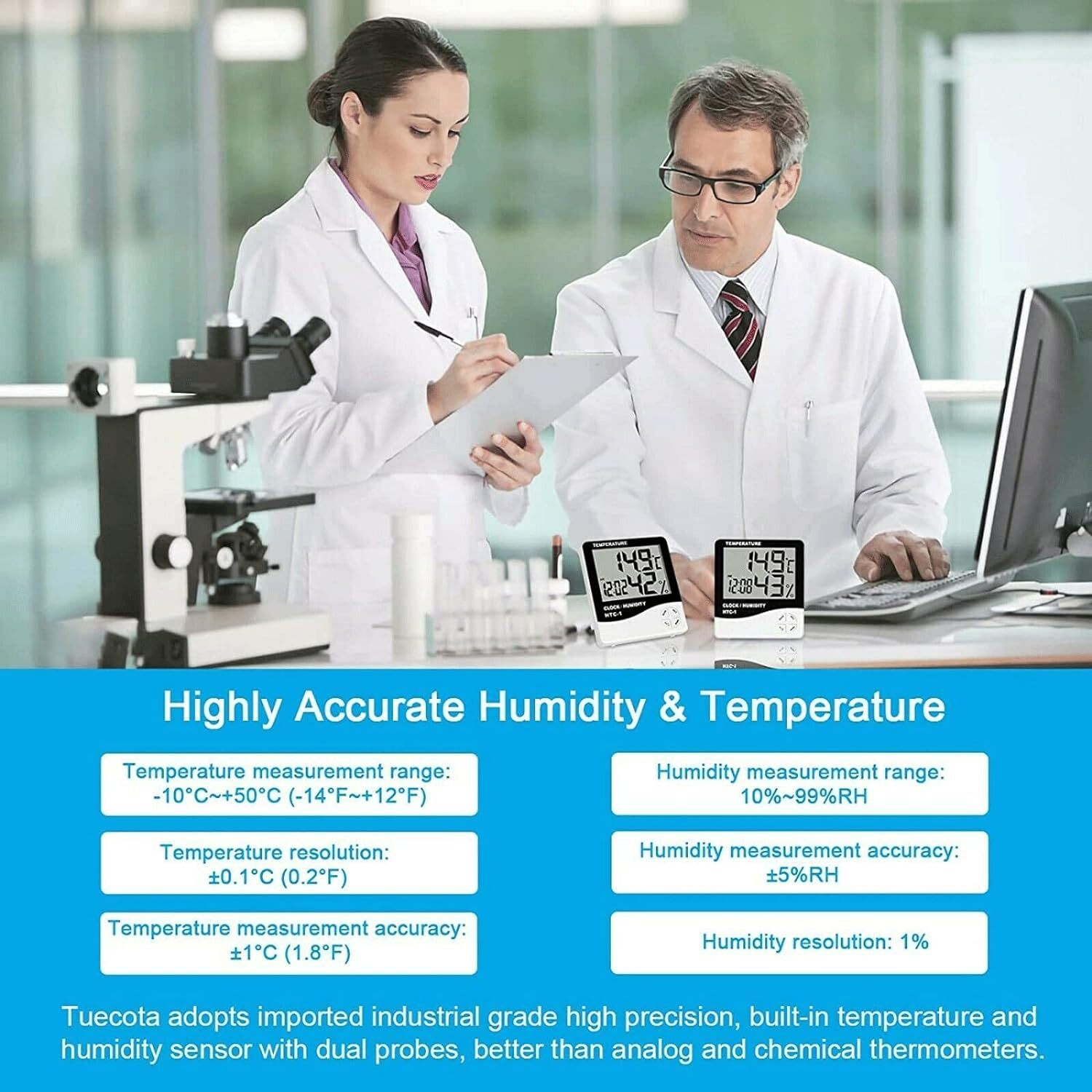 Thermometer Indoor Digital LCD Hygrometer Temperature Humidity Meter Alarm Clock