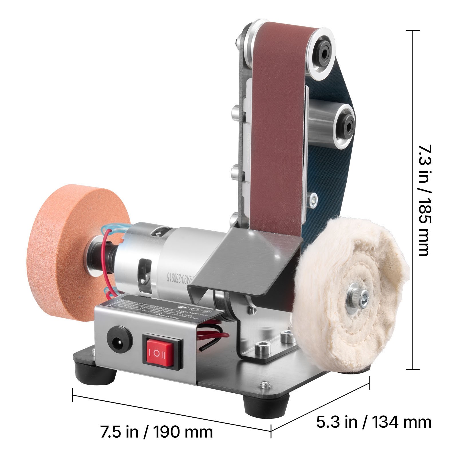 Uimoso 3-in-1 Compact Belt Sander Grinder Polisher with Adjustable 7 Speeds