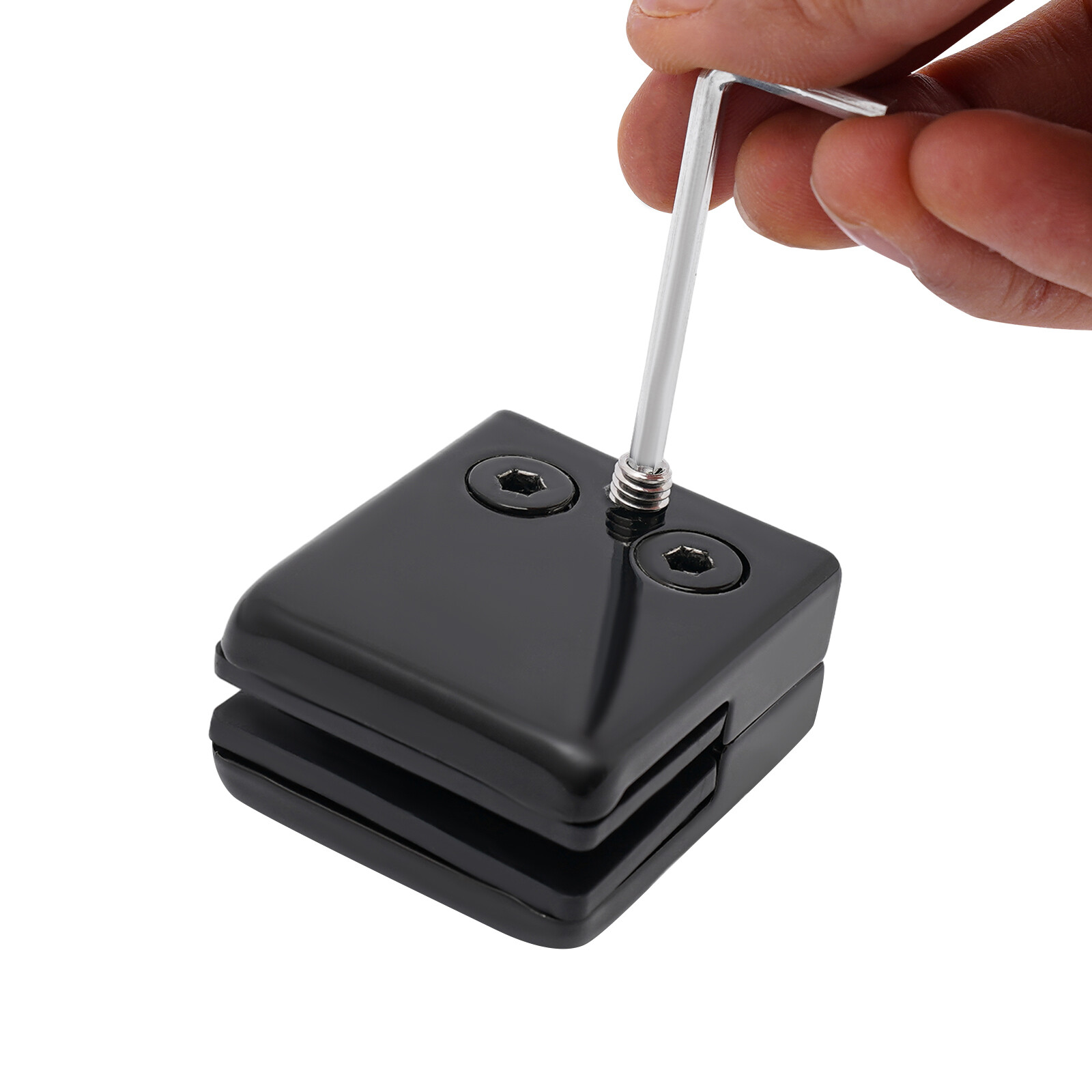 8PCS Stainless Steel Glass Clamp Clip 8-10mm Adjustable Glass Clamp Black